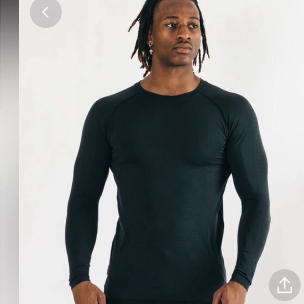 Alphalete NWT Hero long sleeve maroon, & Black Men’s Large - Picture 3 of 5